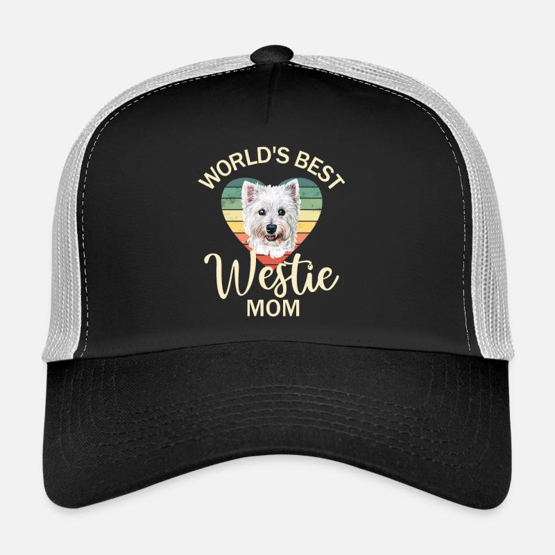 West Highland White Terrier - Trucker Cap - black/stone grey
