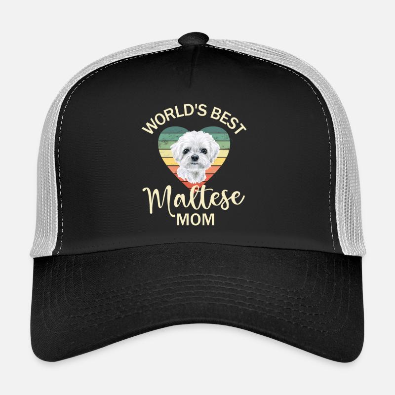 Malteser Hund - Trucker Cap - Schwarz/Steingrau