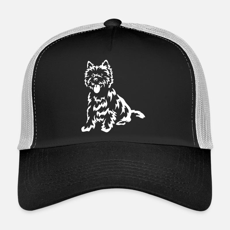 Cairn Terrier "Black Edition" - Trucker Cap - Schwarz/Steingrau