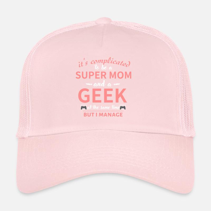 Being a mom and a geek Trucker Cap