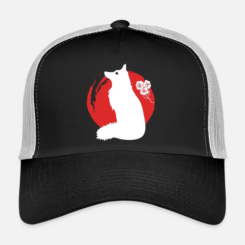 Fox Silhouette Japanese - Trucker Cap - black/stone grey