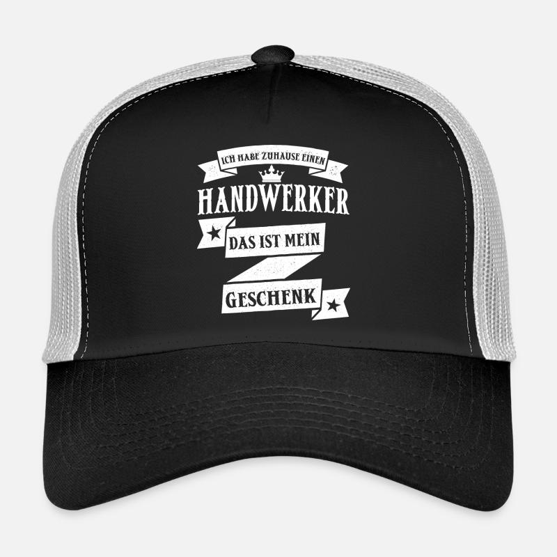 Lustiger Handwerker Handwerk Beruf Spruch - Trucker Cap - Schwarz/Steingrau
