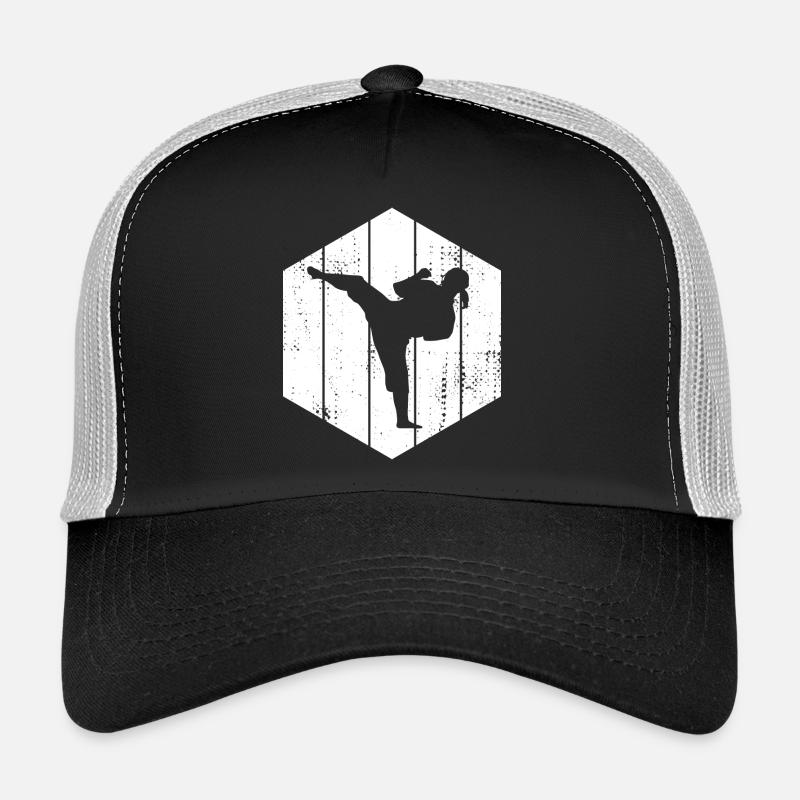 Fille de karaté - Casquette trucker  - noir/gris pierre