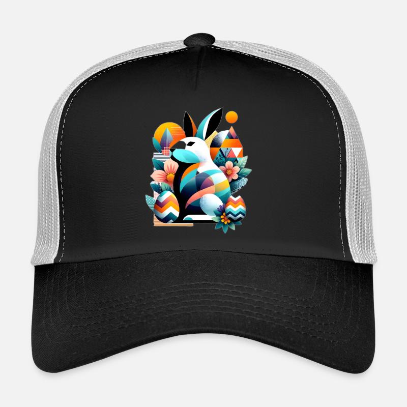 Modern Easter Graphics - Trucker Cap - Schwarz/Steingrau