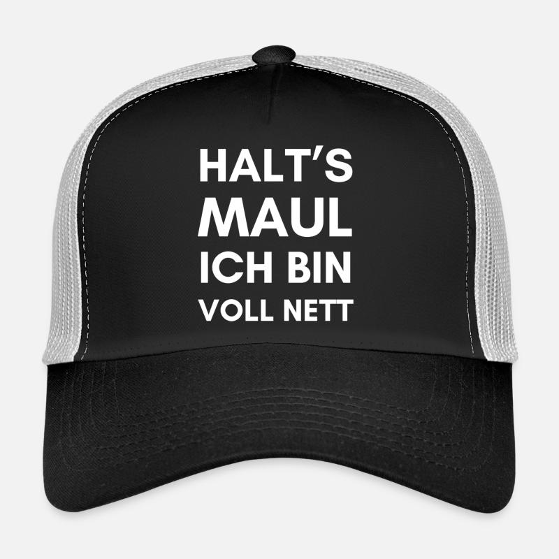 Shut up, I'm really nice! Funny sayings - Trucker Cap - black/stone grey