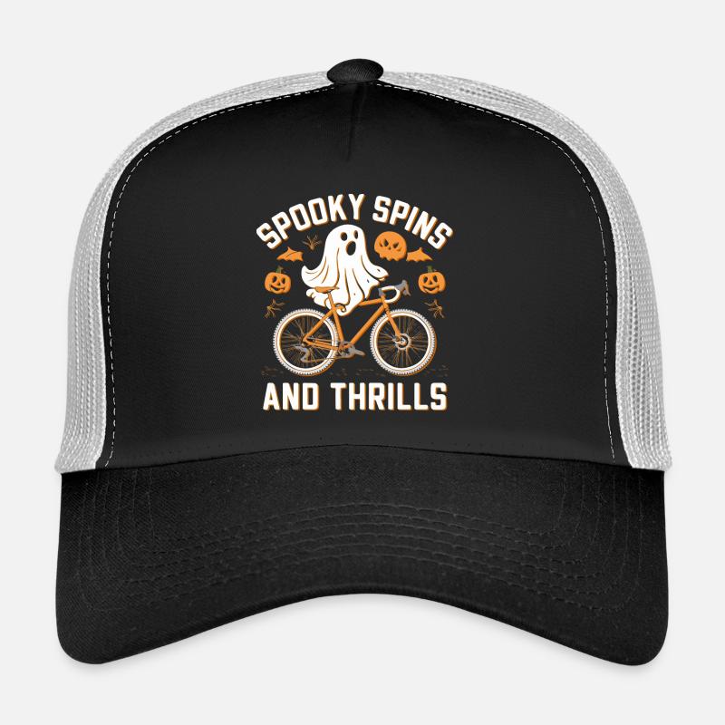Spooky Spins Halloween Bicycle Tee Trucker Cap