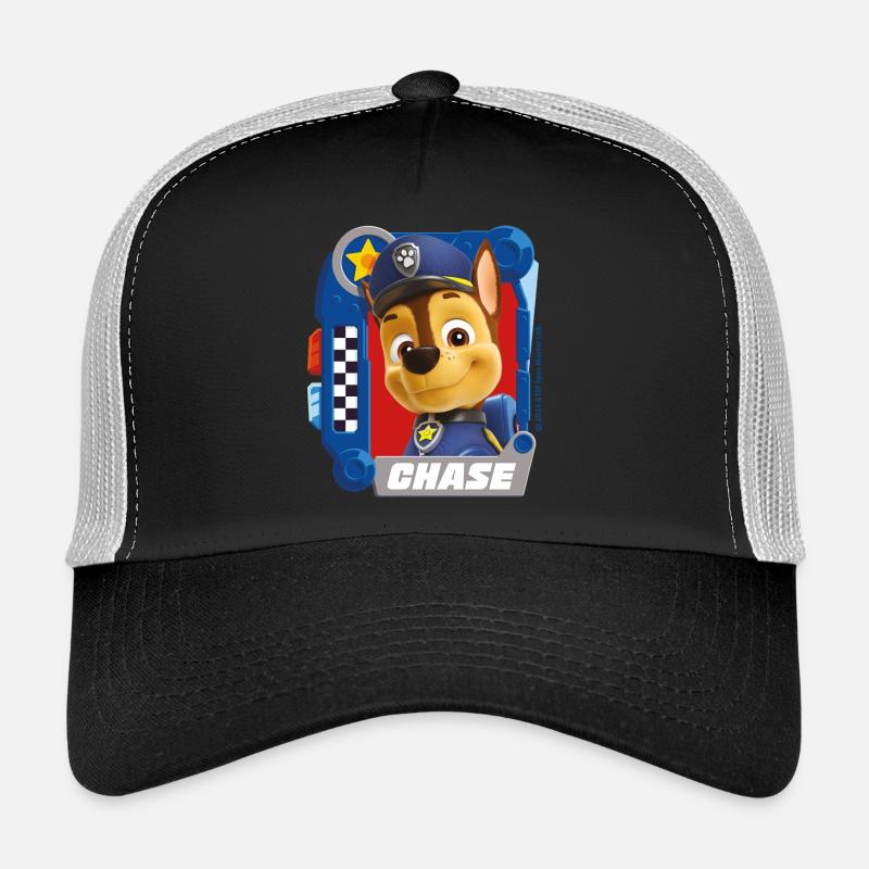 Paw Patrol Chase Charakterdesign - Trucker Cap - Schwarz/Steingrau