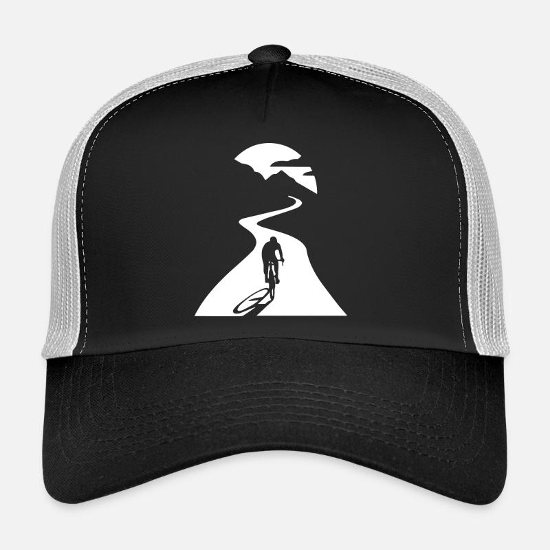 Radfahrer bei Mondschein Trucker Cap