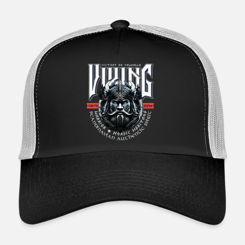 VIKING, VICTORY OR VALHALLA! - Trucker Cap - black/stone grey