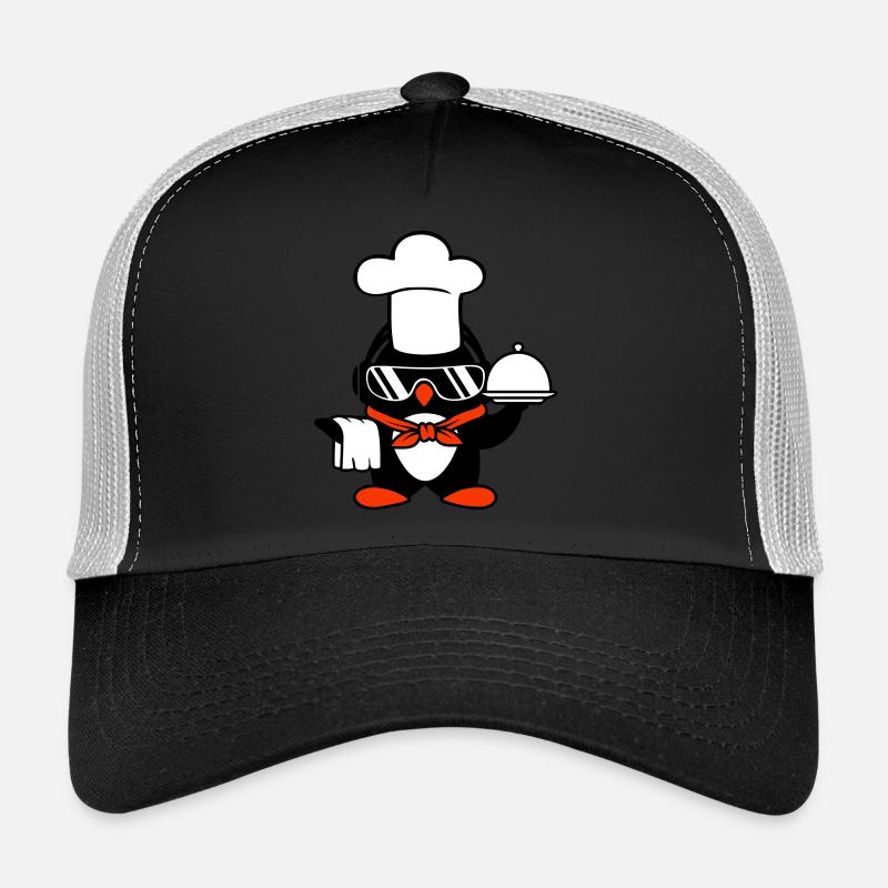 Penguin Chef Chef Chef Hat Lunettes de soleil de cuisson Casquette trucker 