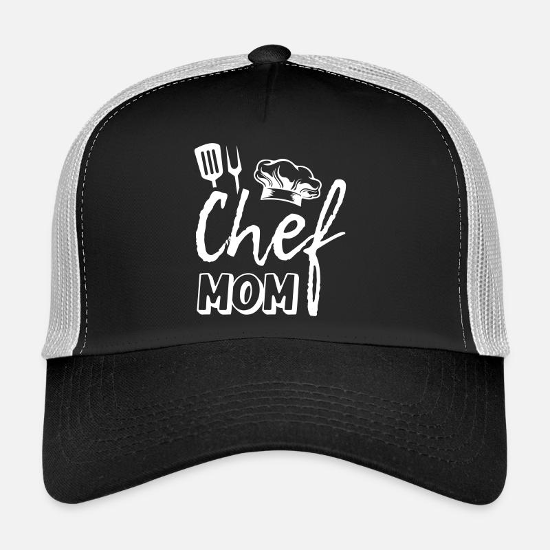 Maman chef - Casquette trucker  - noir/gris pierre