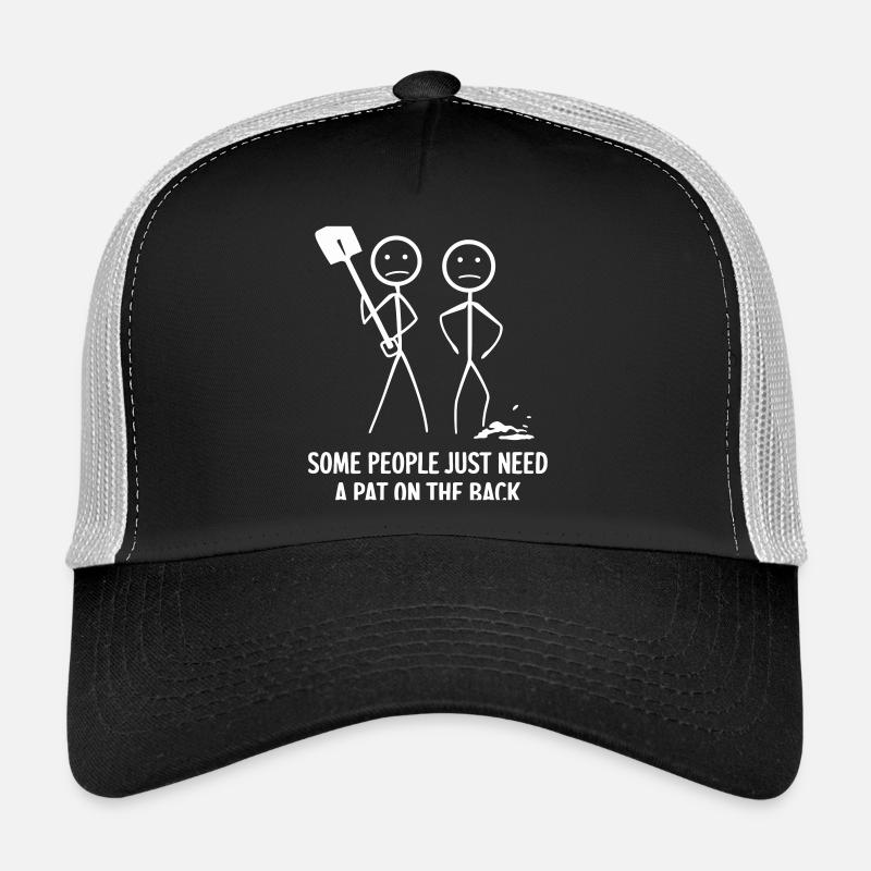 Humorvolles Klaps auf der Rückseite Design - Trucker Cap - Schwarz/Steingrau