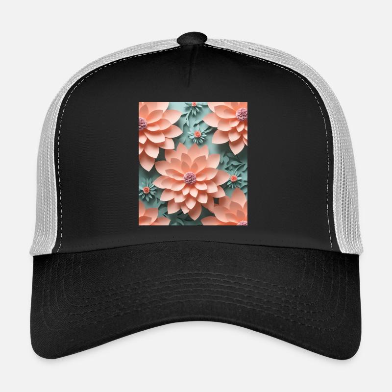 Fleurs en papier Casquette trucker 