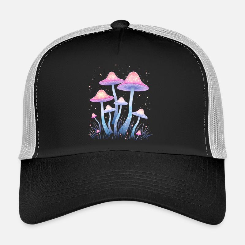 Champignons magiques dans la forêt enchantée Casquette trucker 