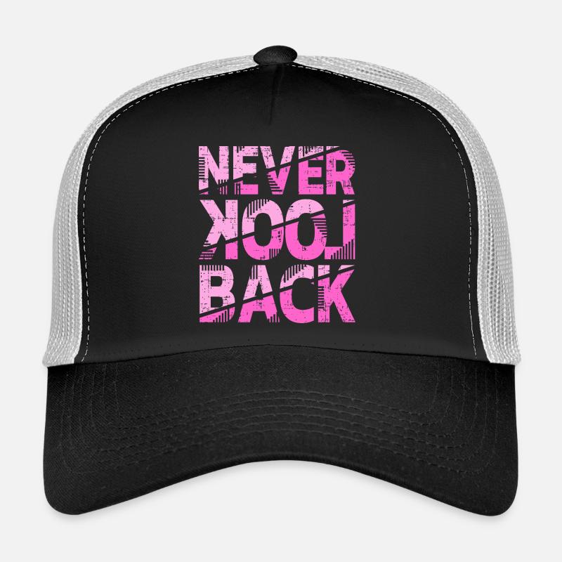 Never Look Back Motivational Design - Trucker Cap - black/stone grey
