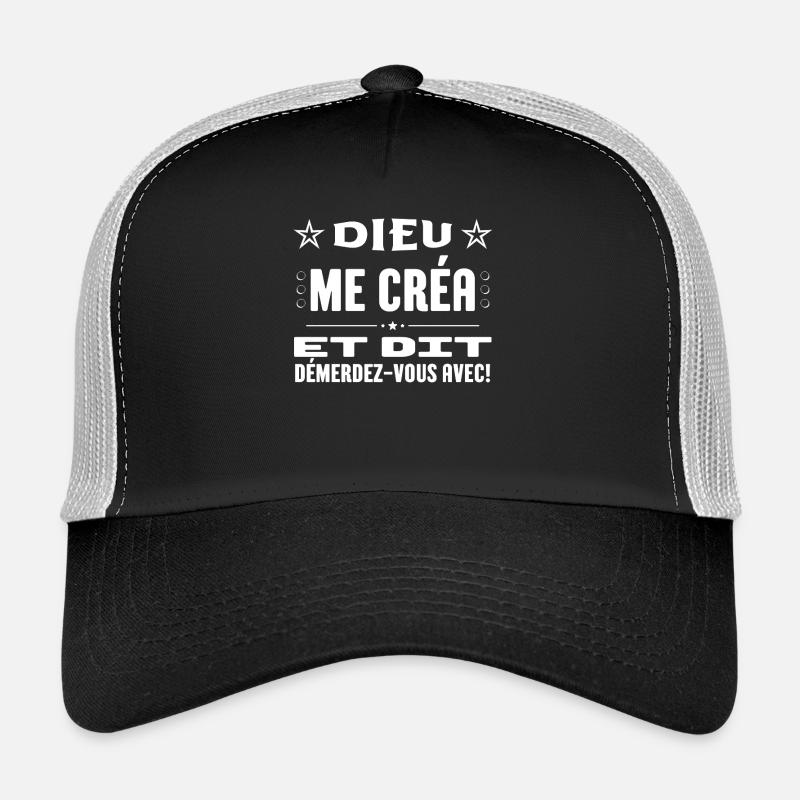 Gott hat mich erschaffen und gesagt: Entwirrt euch - Trucker Cap - Schwarz/Steingrau