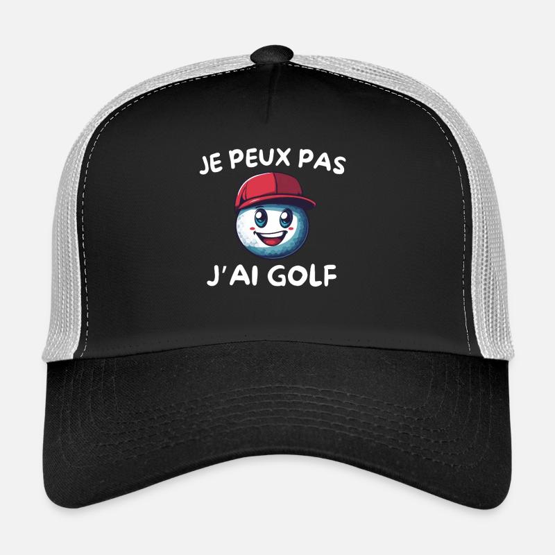 Cap Rouge Golfball-Maskottchen - Trucker Cap - Schwarz/Steingrau