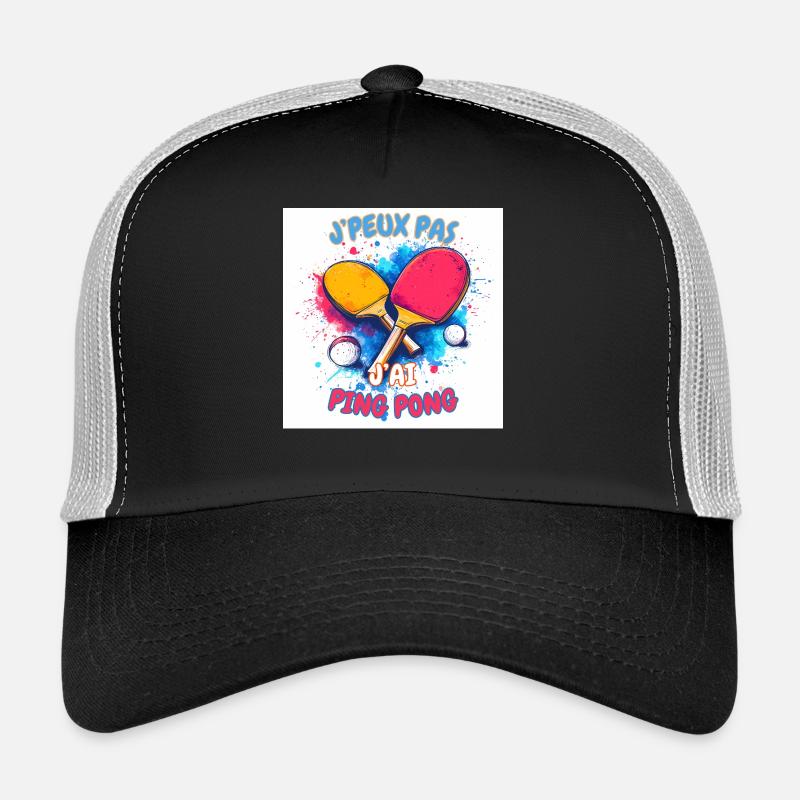 Ping Pong Modus voller Lachen - Trucker Cap - Schwarz/Steingrau