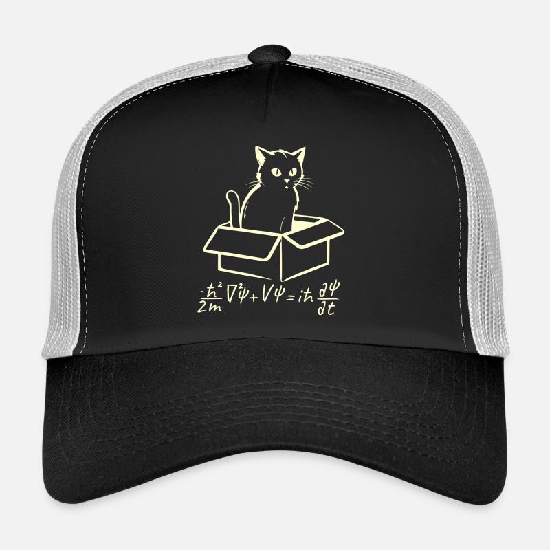 Schrödingers Katze - Trucker Cap - Schwarz/Steingrau