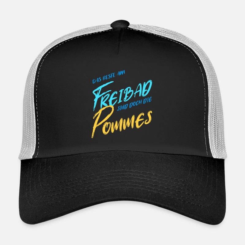 das Beste am Freibad - Trucker Cap - Schwarz/Steingrau