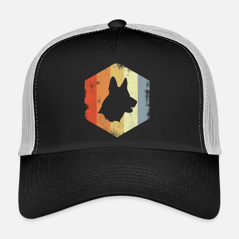 Vintage Deutscher Schäferhund - Trucker Cap - Schwarz/Steingrau