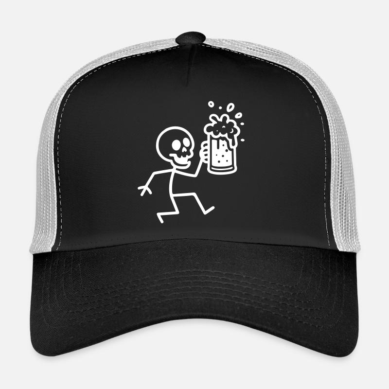 Squelette Bière Drôle Casquette trucker 