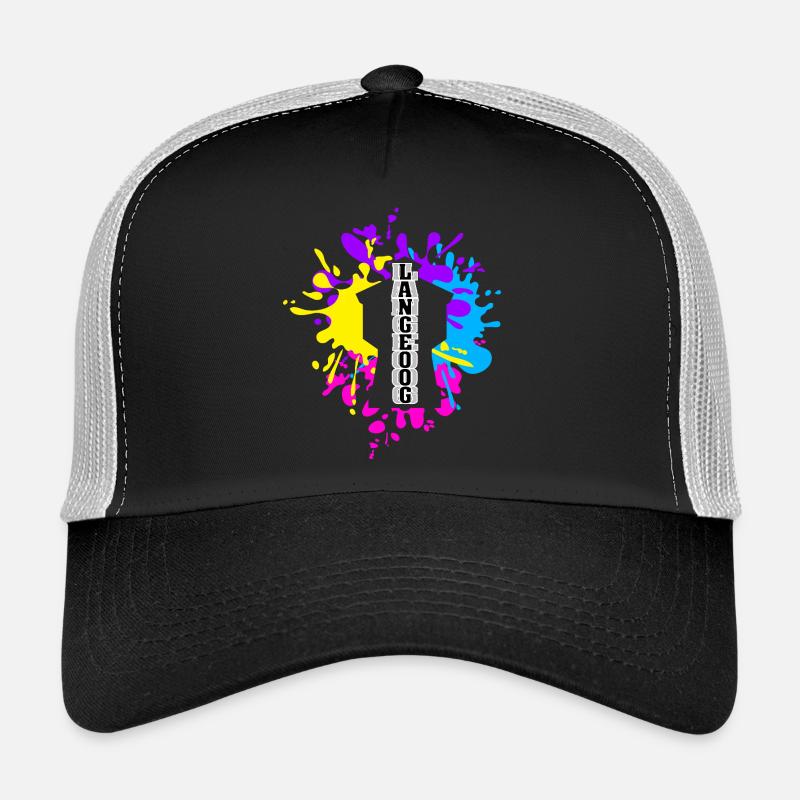 Langeoog Splash Wasserturm - Trucker Cap - Schwarz/Steingrau