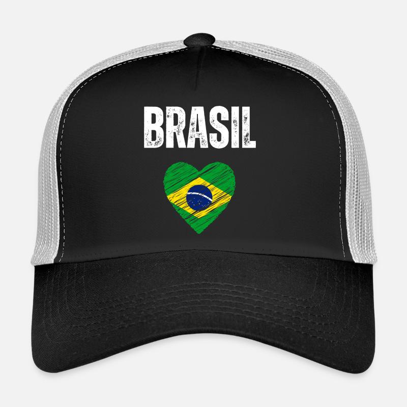 J’aime le Brésil, drapeau du Brésil Casquette trucker 