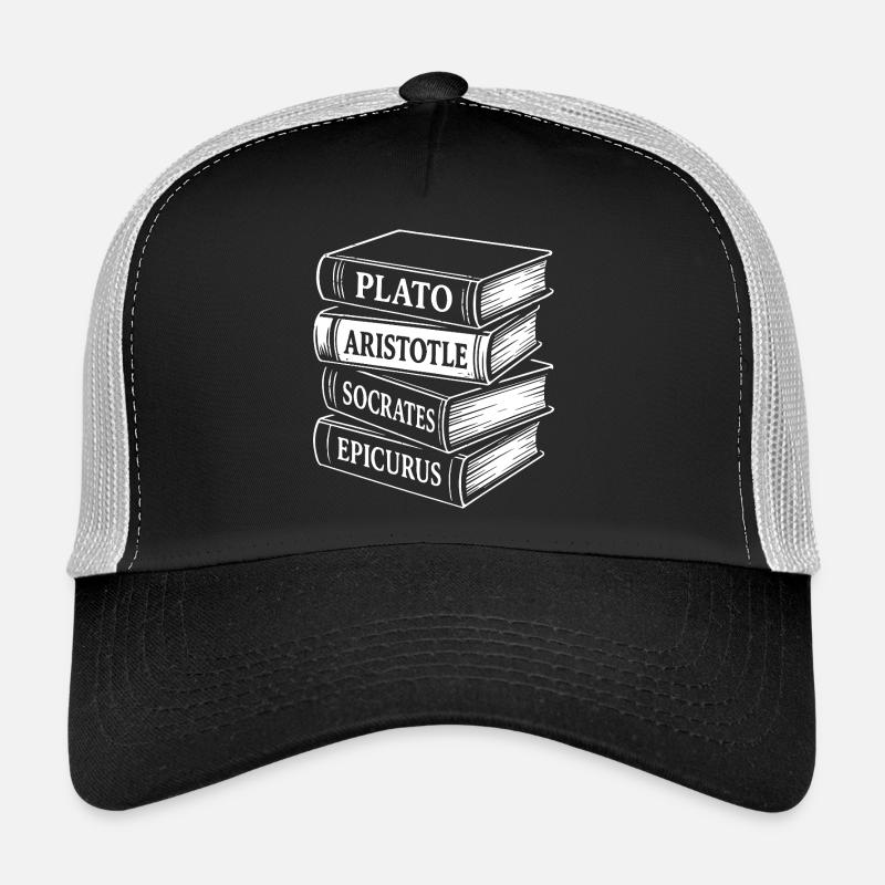 Klassische Philosophen Buchstapel Design Trucker Cap