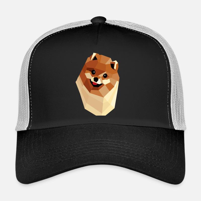 Pomeranian Low Poly — Geometric Portrait Trucker Cap