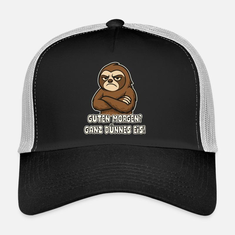 Mürrisches Faultier mit Spruch Trucker Cap