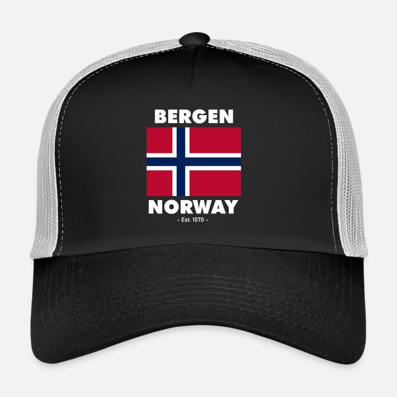Drapeau de la Norvège - Bergen - Norge - Norwegen Casquette trucker 