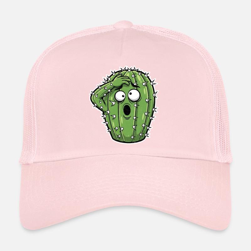 Dessin animé de panique de cactus Casquette trucker 