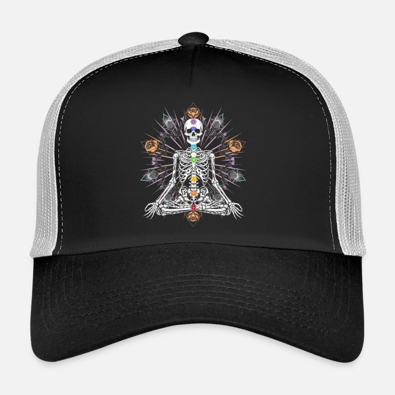 Skeleton Chakra Gothic Meditation Trucker Cap