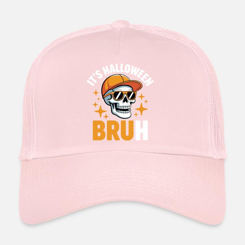 Bruh Skull Halloween Tee Trucker Cap
