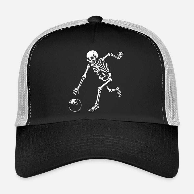 Skeleton Bowling spielen Trucker Cap