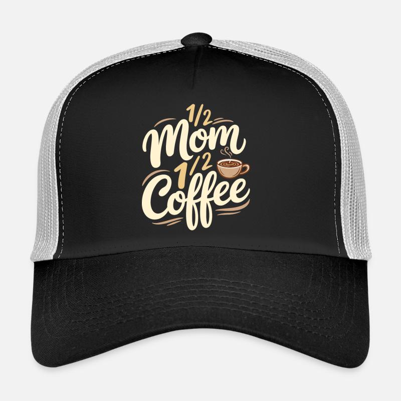 Mère Caféine Moitié Maman Moitié Café Casquette trucker 