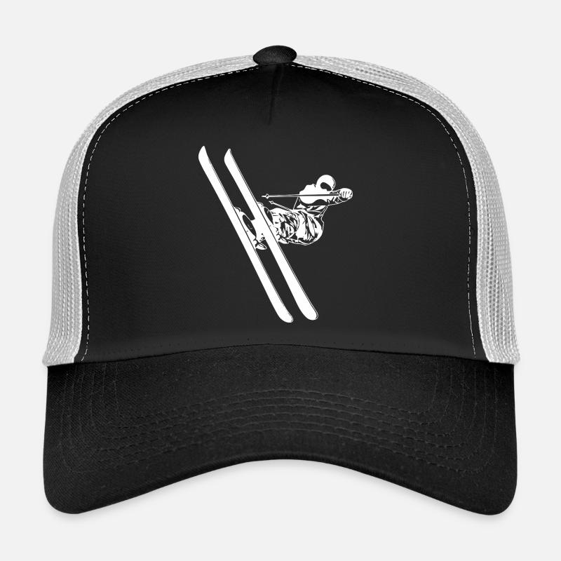 Skifahrer - Trucker Cap - Schwarz/Steingrau