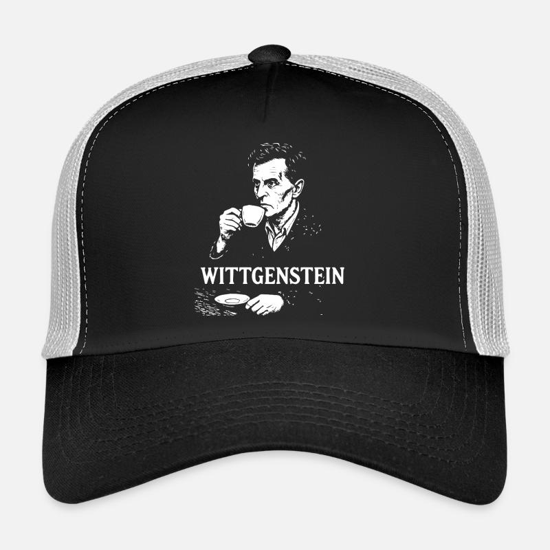 Wittgenstein Philosopher Coffee Portrait Trucker Cap