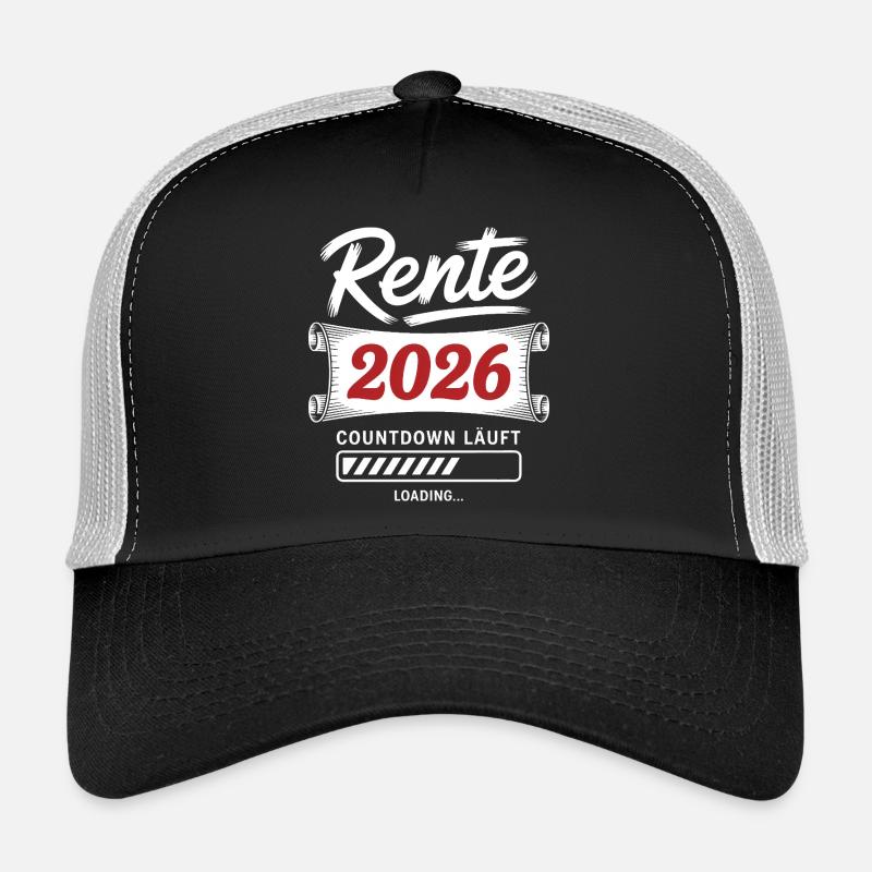 Rente 2026 Countdown Läuft - Trucker Cap - Schwarz/Steingrau