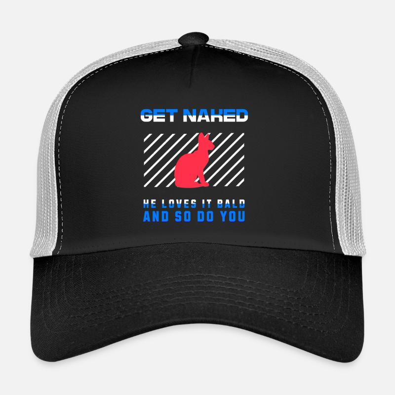 Get Naked Sphynx Cat  - Trucker Cap - black/stone grey