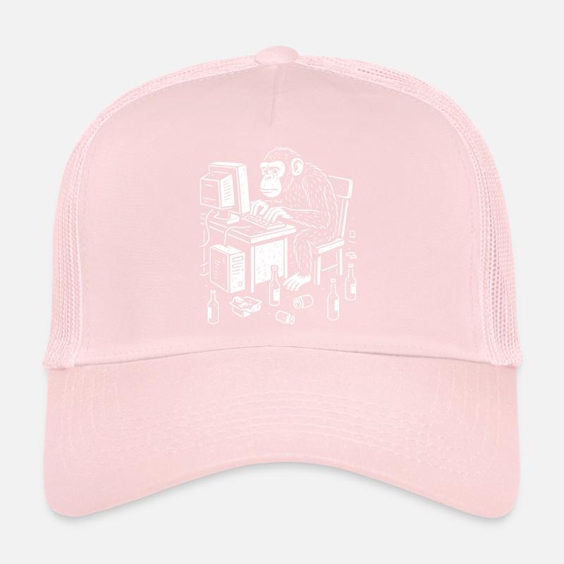Codeur singe de bureau Casquette trucker 