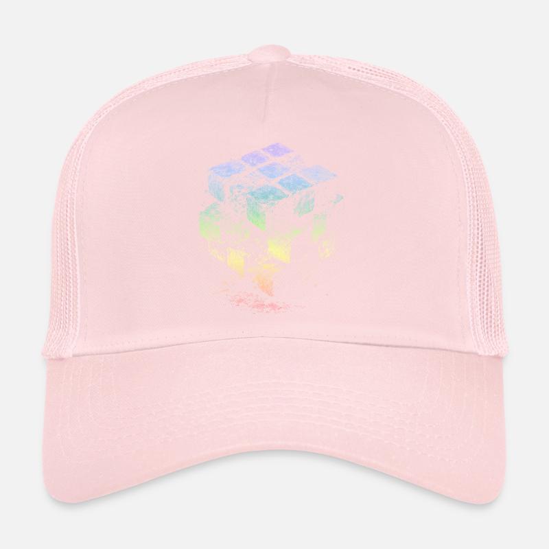 Cube Rainbow Colors Trucker Cap