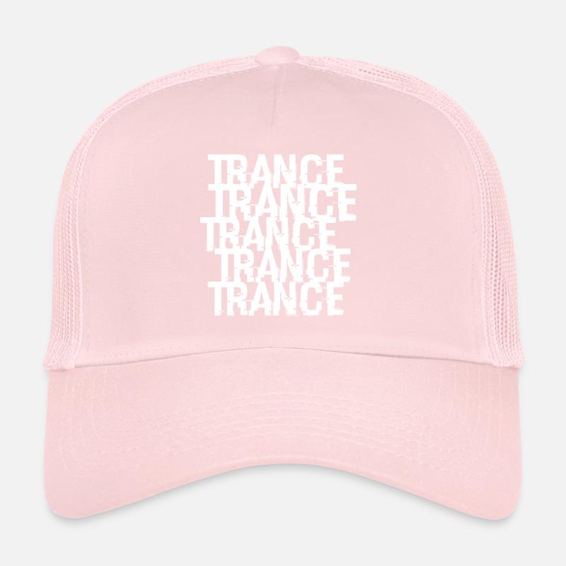 Trance Typographic Pattern Trucker Cap