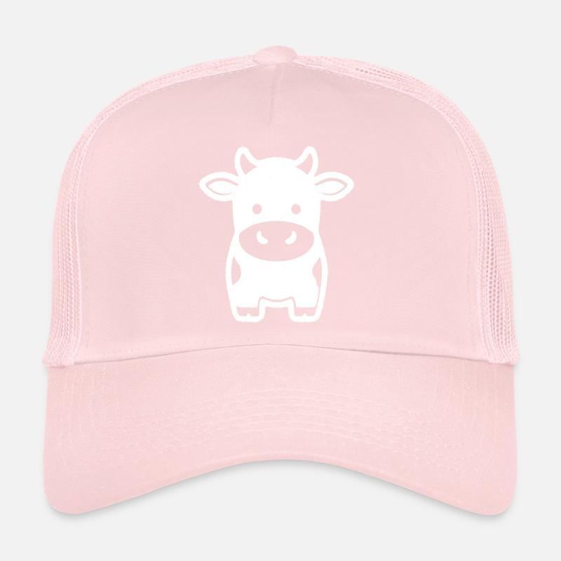 Cow Standing Comic Dairy Cow Icon Trucker Cap