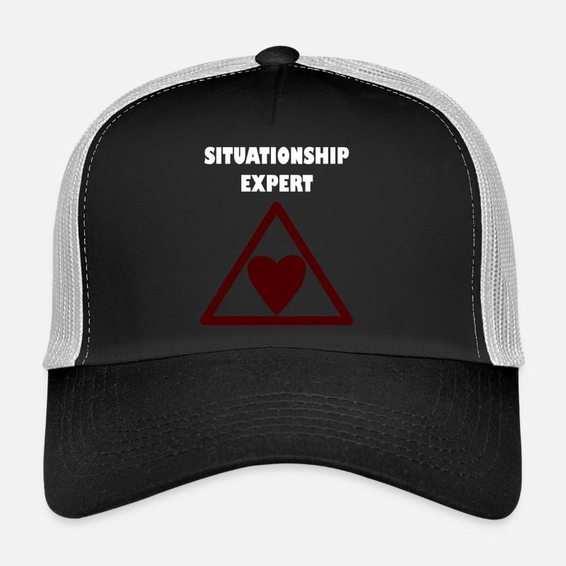 Relationship expert in the triangle - Trucker Cap - black/stone grey