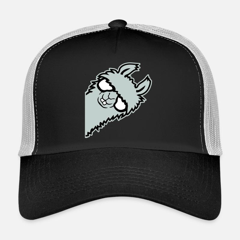 lama mentant nerd de lunettes arrogant animal drôle Casquette trucker 