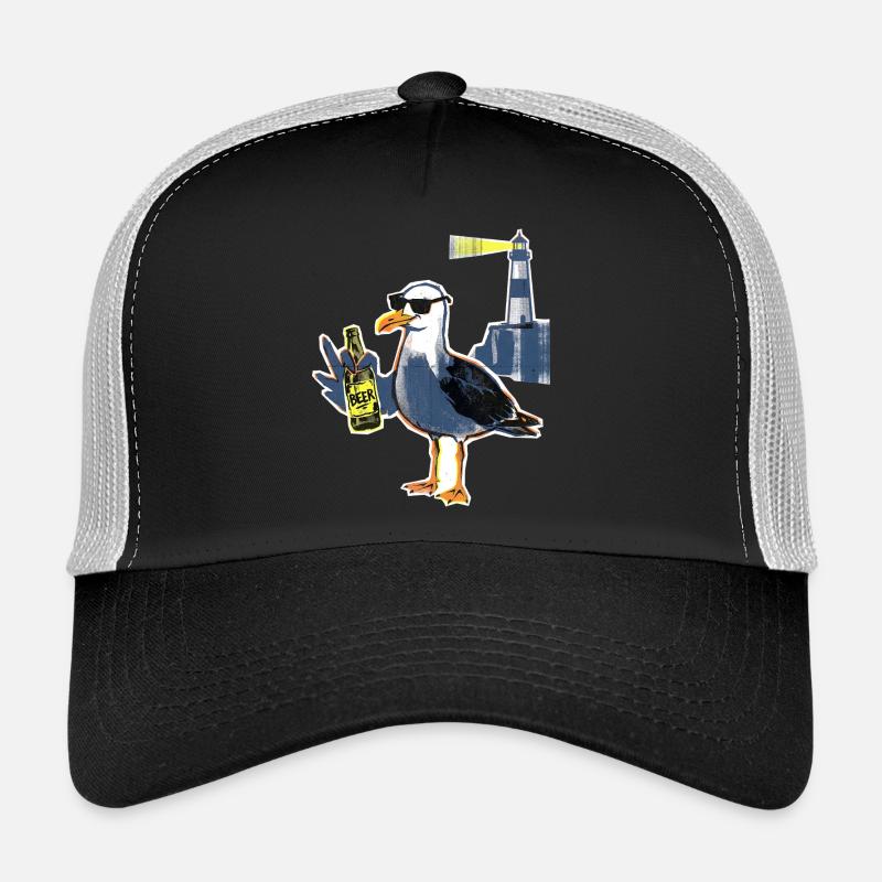 Coole Möwe Leuchtturm Bier Trucker Cap
