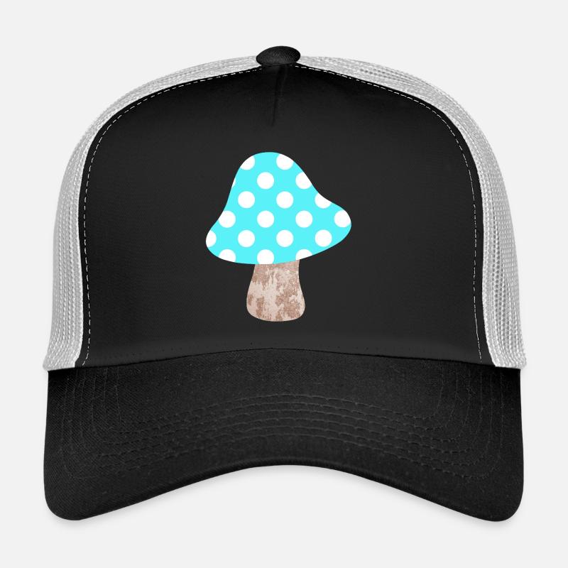 Pilz hellblau Dots Punkte Glück Kinderzimmer Wald Trucker Cap