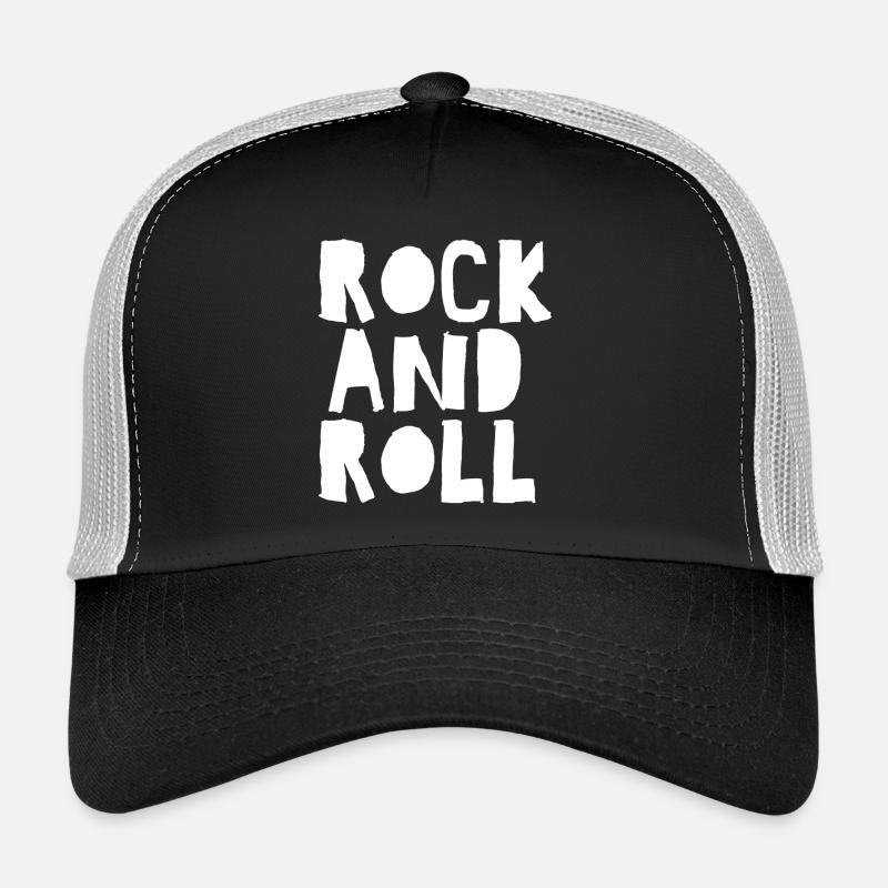 Typographie audacieuse du rock and roll Casquette trucker 